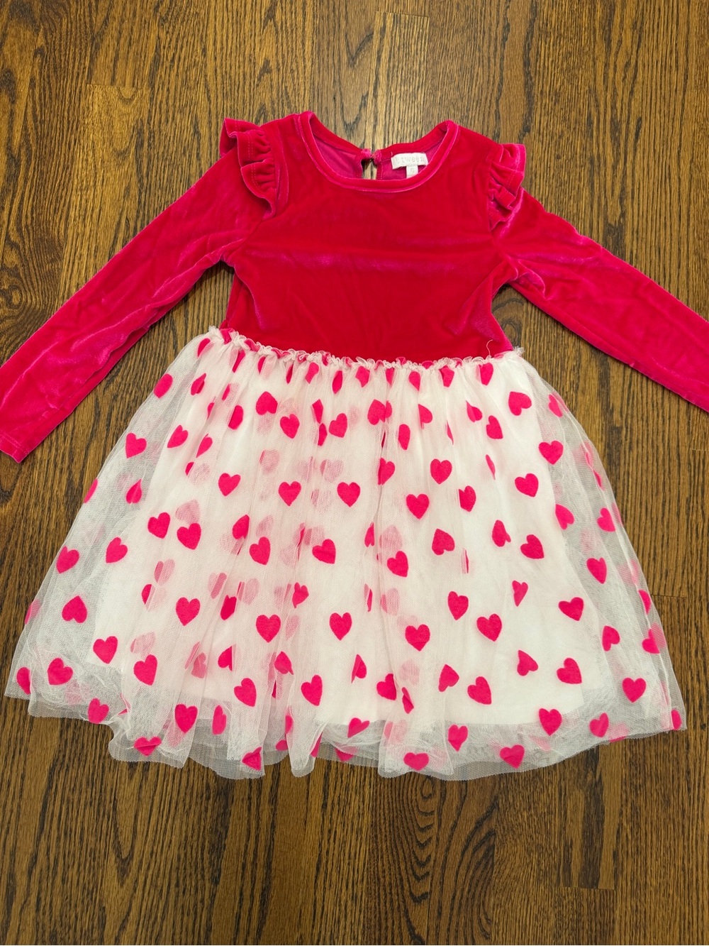 btween Hot Pink Velvet Girls Top